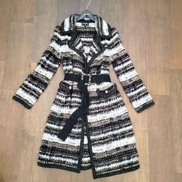 CHANEL Knit Coat with belt size 38 - Picture 1 of 16